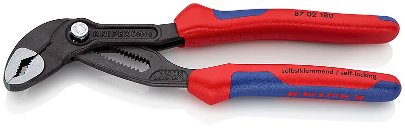 Высокотехнологичные сантехнические клещи Cobra черненые 180 mm Knipex KN-8702180