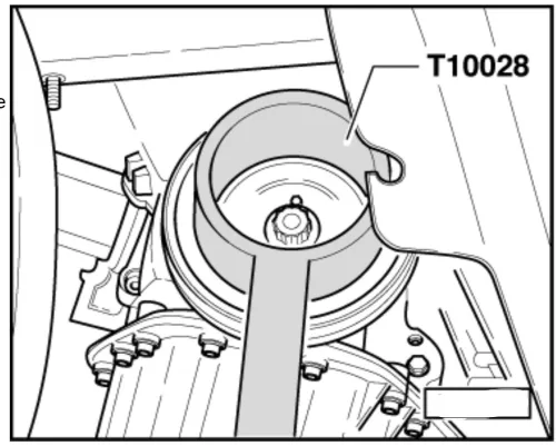 Приспособление для фиксации шкива коленвала VAG T10028 4