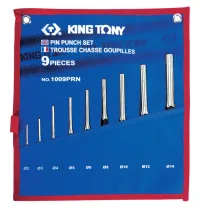 Набор выколоток, чехол из теторона, 9 предметов KING TONY 1009PRN