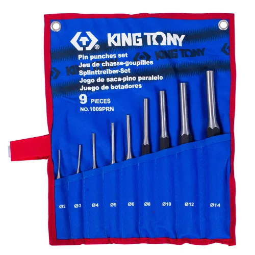 Набор выколоток, чехол из теторона, 9 предметов KING TONY 1009PRN 2
