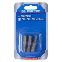 Набор вставок (бит) 1/4;, TORX, Т20, Т25, Т30, 3 предмета KING TONY 1003TQ01