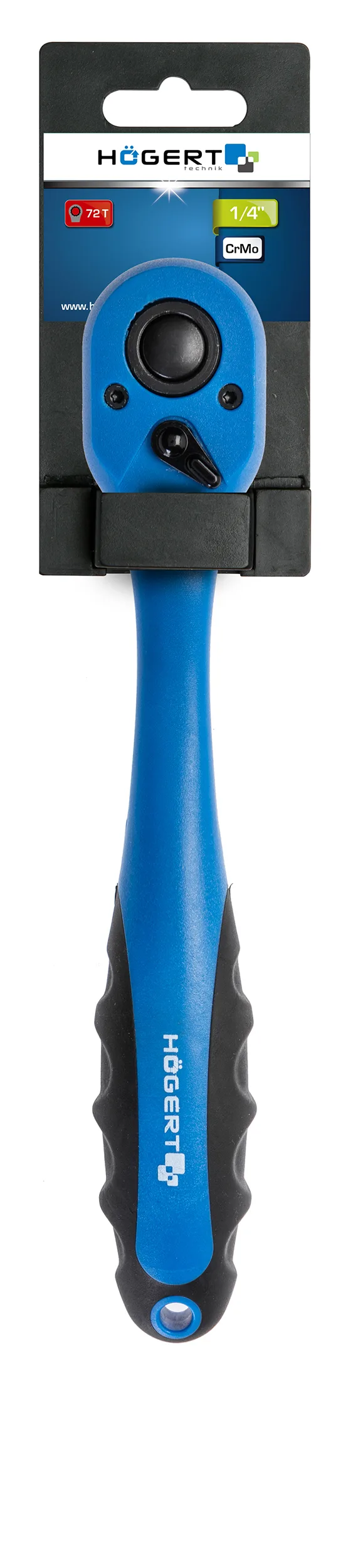 Трещотка 1/4", композитная, 72 зубца