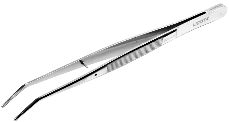 Пинцет изогнутый рифленый, 155 мм Licota AET-7116