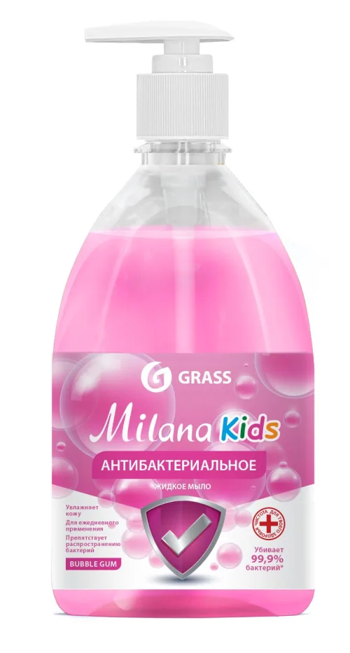 Milana Fruit bubbles Жидкое мыло антибактериальное, флакон 500 мл GRASS