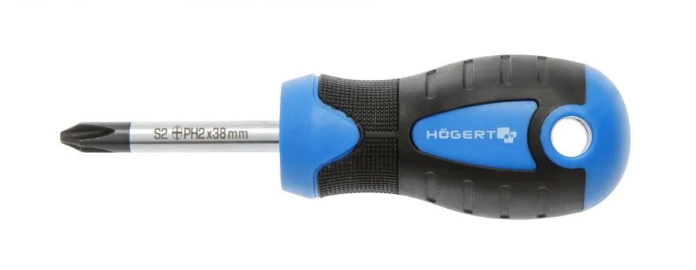 HOEGERT Отвертка PH2, 38 мм, сталь S2