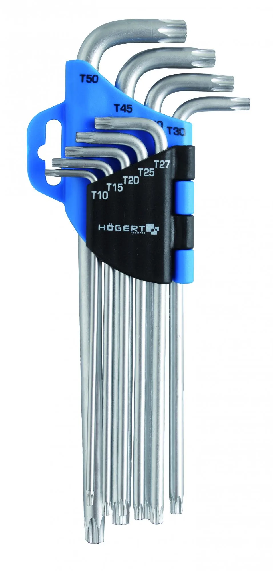 Набор Г- образных удлиненных ключей TORX, Т10- Т50, 9 шт.
