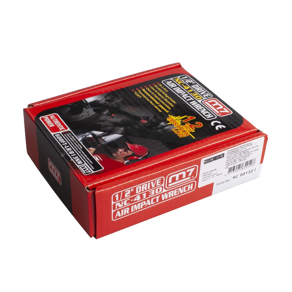 Гайковерт пневматический ударный 1/2", 813 Нм Mighty Seven NC-4130