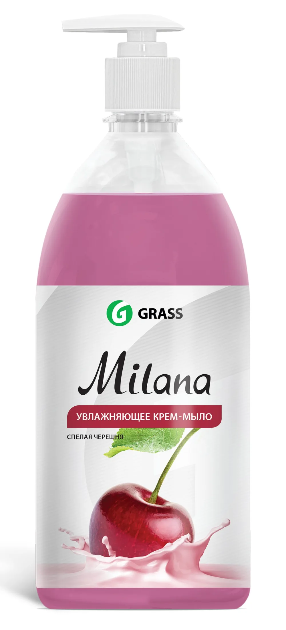 Milana Жидкое крем-мыло спелая черешня 1 л с дозатором GRASS