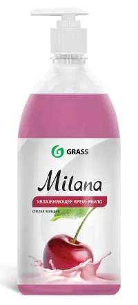 Milana Жидкое крем-мыло спелая черешня 1 л с дозатором GRASS