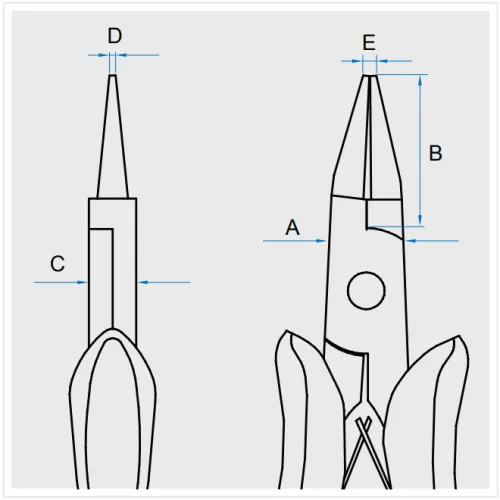 Плоскогубцы с прямоугольным сечением губок, длина 128 мм KING TONY 63B7-05 2
