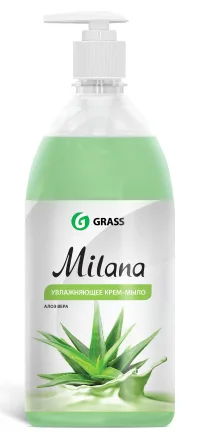Milana Жидкое крем-мыло алоэ вера 1 л с дозатором GRASS