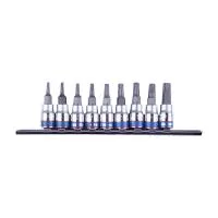 Набор торцевых насадок 1/4", TORX, Т8-Т40 мм, 9 предметов