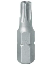 Вставка (бита) торцевая 1/4;, TORX, T30, L = 25, с отверстием KING TONY 102530U