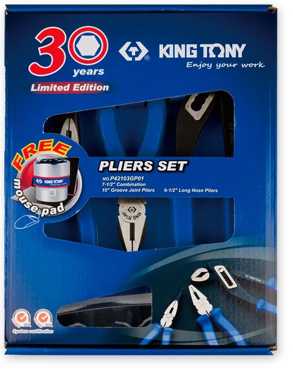Набор пассатижей и захватов King Tony P42103GP01