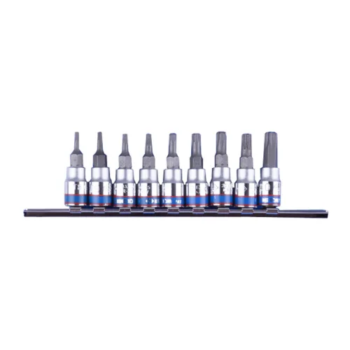 Набор торцевых насадок 1/4", TORX, Т8-Т40 мм, с отверстием, 9 предметов 2