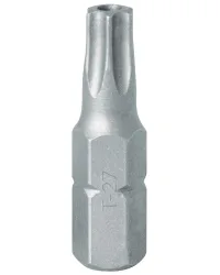 Вставка (бита) торцевая 1/4;, TORX, T27, L = 25, с отверстием KING TONY 102527U