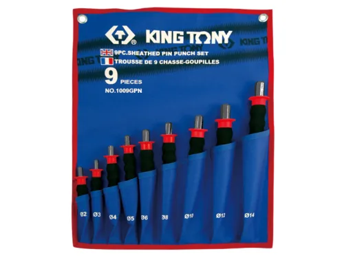Набор выколоток с протектором, чехол из теторона, 9 предметов KING TONY 1009GPN 2