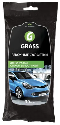Салфетка влажная д/стекол, зеркал, фар  GRASS IT-0313