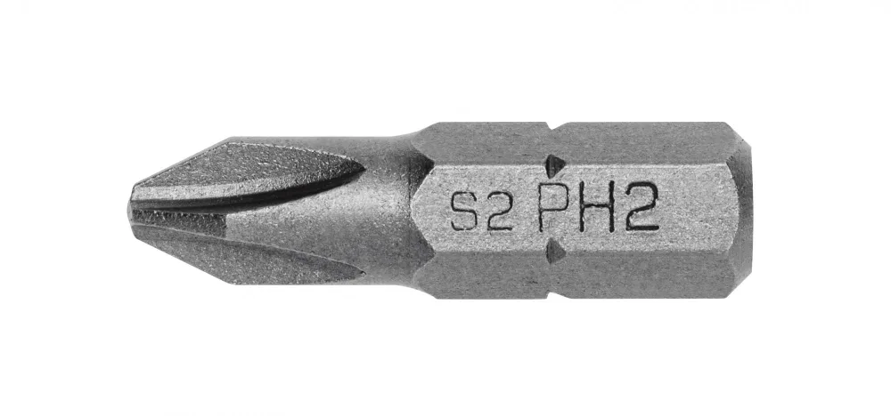 HOEGERT Биты PH2, 25 мм, сталь S2, 10 шт.