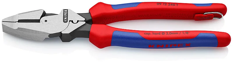 Плоскогубцы электромонтера фосфатированные, черного цвета 240 мм