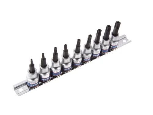 Набор торцевых насадок 3/8", TORX, Т10-Т50 мм, с отверстием, 9 предметов