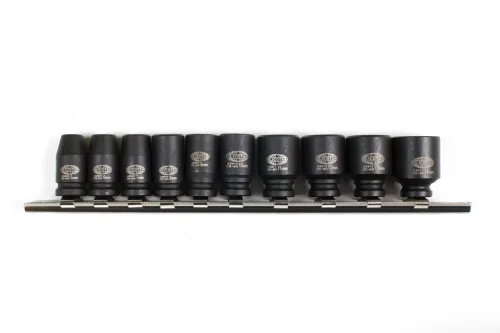 Набор ударных головок 1/4" 10 пр., 5-14 мм, на линейке