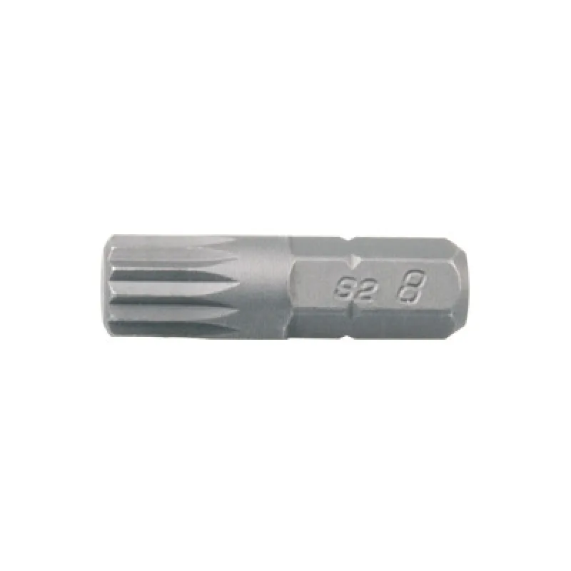Вставка (бита) торцевая 1/4;, SPLINE, М8, L = 25 мм KING TONY 102508M