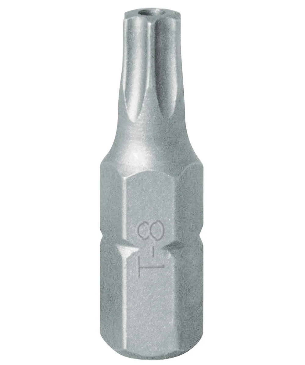 Вставка (бита) торцевая 1/4;, TORX, T8, L = 25, с отверстием KING TONY 102508U