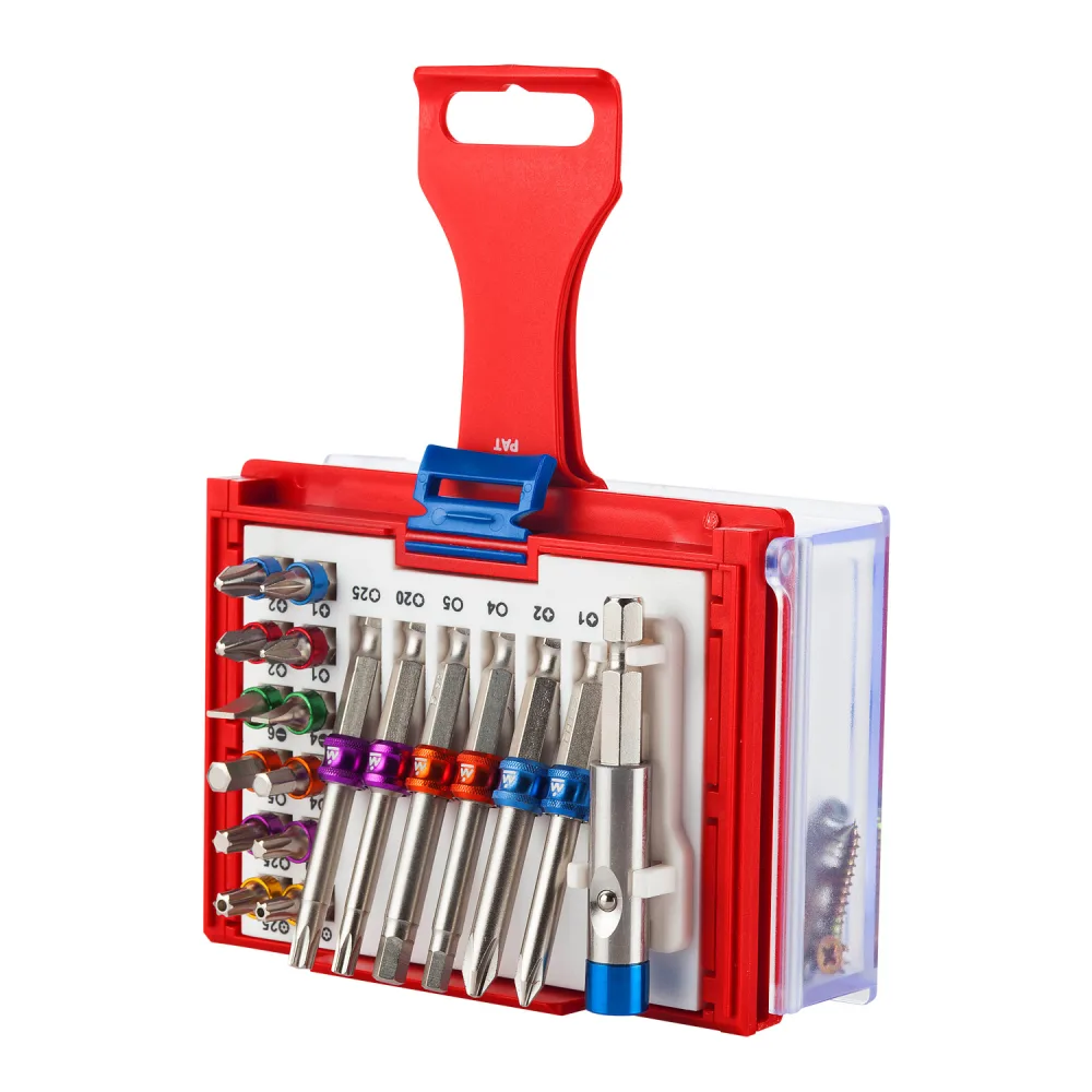Набор вставок (бит) 1/4;, TORX, HEX, PZ, PH, SLOT, 19 предметов МАСТАК 058-10019C