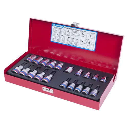 Набор торцевых насадок и головок 1/2", 3/8", TORX, Е6-Е20, Т10-Т55, 20 предметов 5