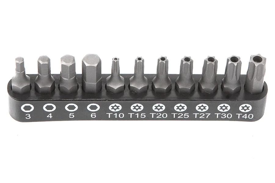 Набор бит 1/4" 25 мм на держателе TORX c отв., HEX Licota ALK-8009-BIT2-CK