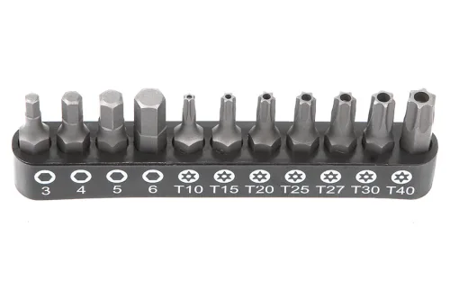 Набор бит 1/4" 25 мм на держателе TORX c отв., HEX 3