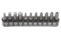 Набор бит 1/4" 25 мм на держателе TORX c отв., HEX Licota ALK-8009-BIT2-CK
