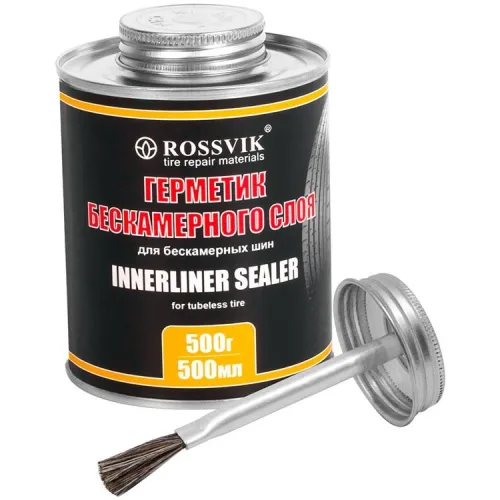 Герметик бескамерного слоя Innerliner Sealer For Tubeless Tire (банка с кистью), 500 мл / 500 г