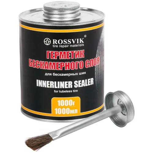Герметик бескамерного слоя Innerliner Sealer For Tubeless Tire (банка с кистью), 1000 мл / 1000 г