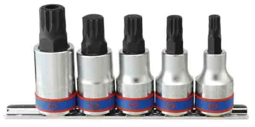 Набор торцевых насадок 1/2", SPLINE, М8-М16, 5 предметов