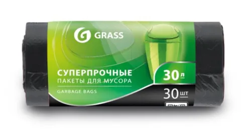 Мешок для мусора ПНД в рулоне 30л. 55*46 10 мкр., черный
