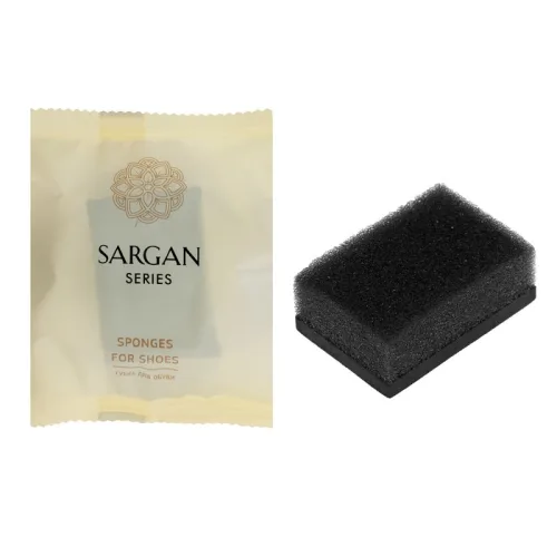 Губка для обуви «Sargan» с воскосиликоновой пропиткой во флоу-паке GRASS