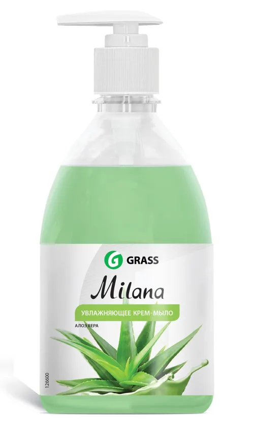 Milana Жидкое крем-мыло алоэ вера 500 мл с дозатором GRASS 2