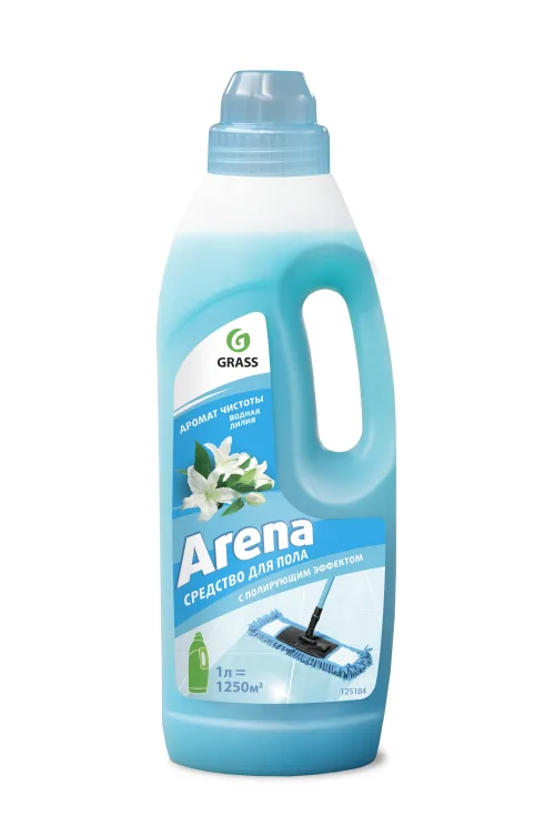 Arena Средство для пола с полирующим эффектом водная лилия 1л (бирюза) GRASS 2