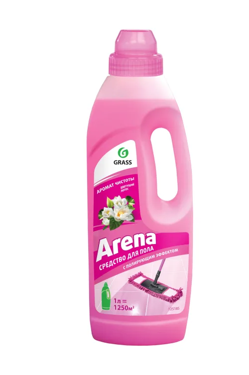 Arena Средство для пола с полирующим эффектом цветущий лотос 1л  (розов) GRASS 2