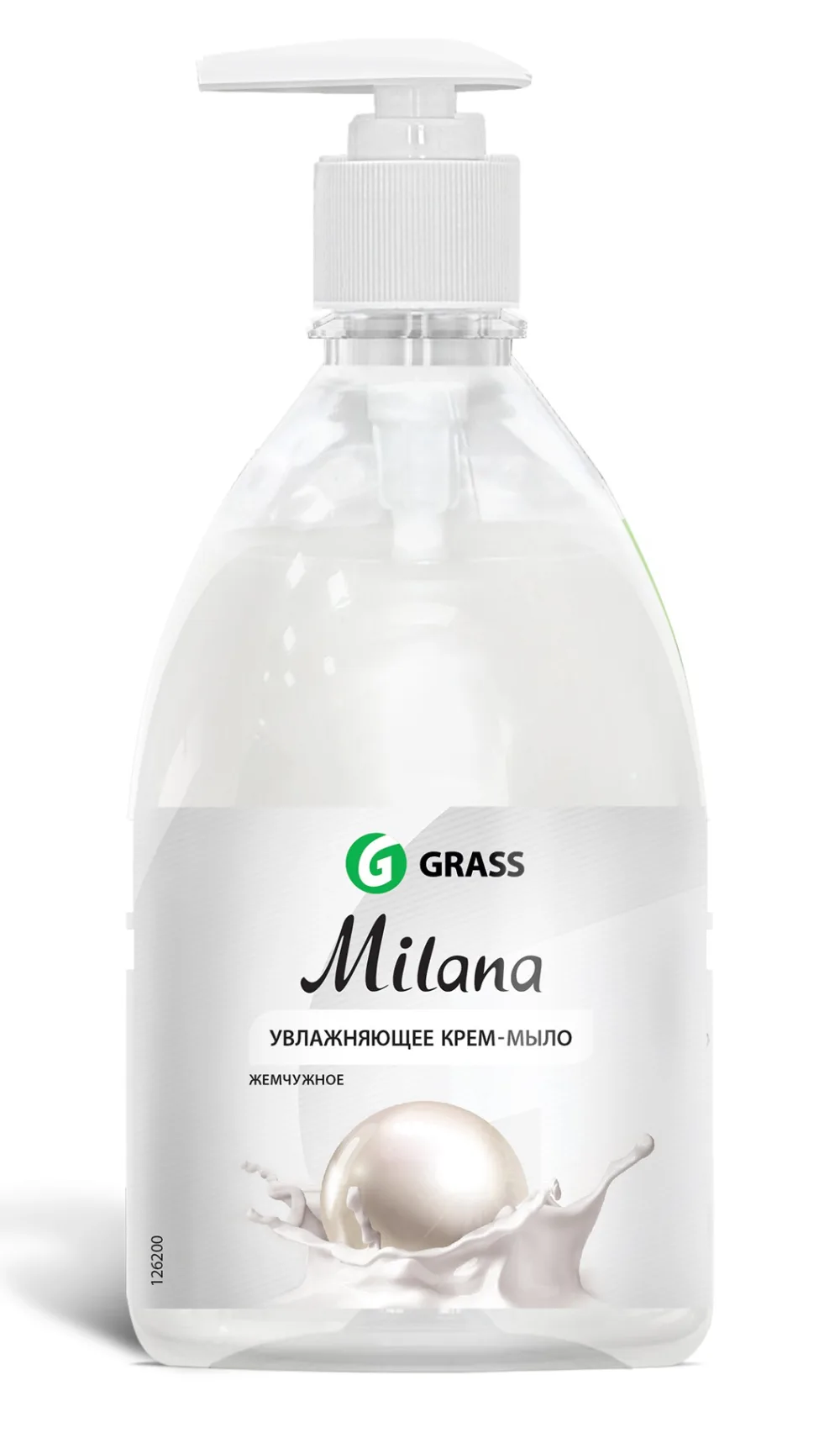 Milana Жидкое крем-мыло жемчужное 500 мл с дозатором GRASS