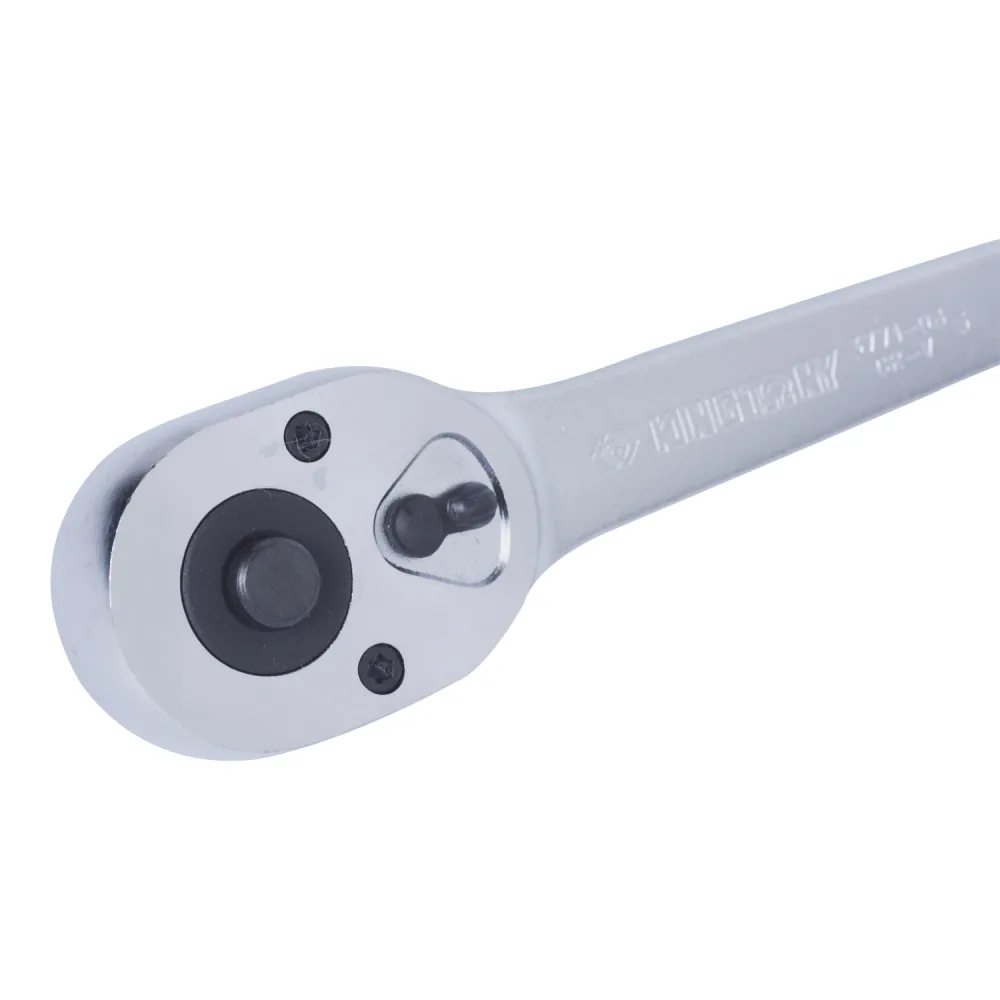 Трещотка 3/8", 200 мм, 32 зубца, флажковая с кнопкой, фиксатор