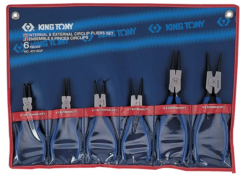 Набор съемников стопорных колец, 6 предметов KING TONY 42116GP