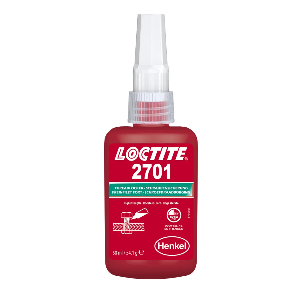Loctite 2701 Резьбовой фиксатор высокой прочности для неактивных металлов, 50 мл