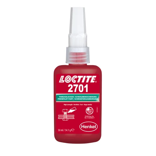 Loctite 2701 Резьбовой фиксатор высокой прочности для неактивных металлов, 50 мл 2