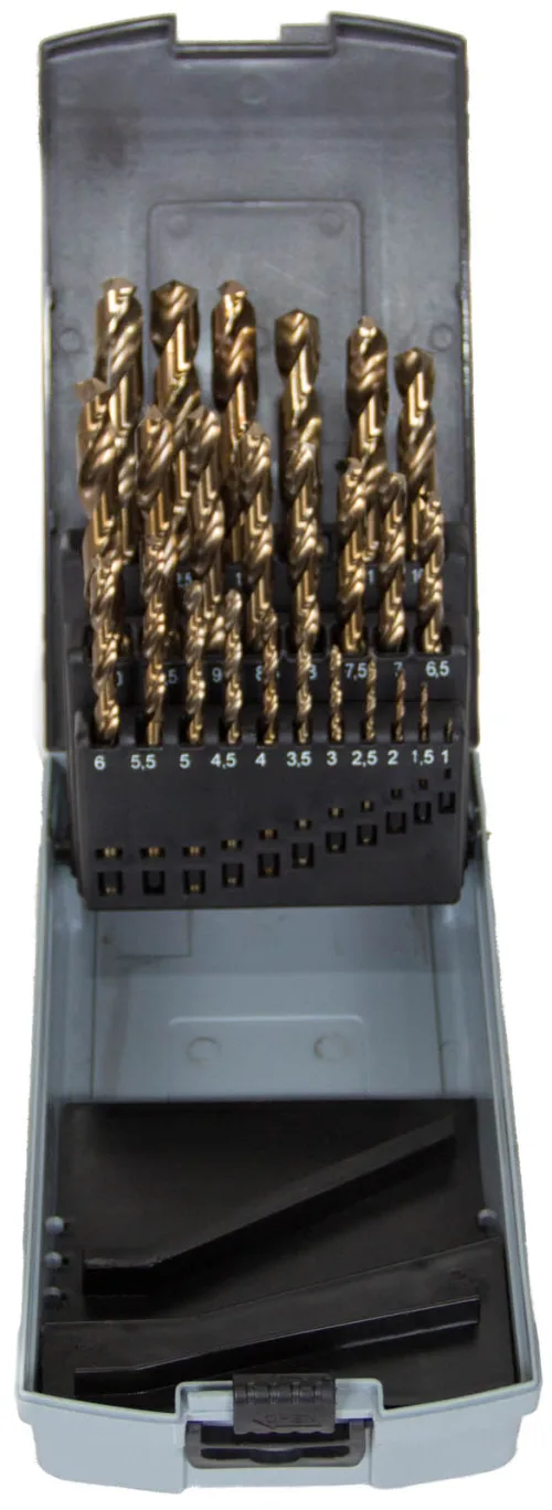 Набор сверл 1.0-13.0 х 0,5 мм 25пр. HSS-CO Spiralbohrer (Metall) 2