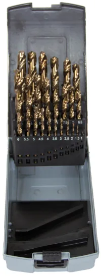Набор сверл 1.0-13.0 х 0,5 мм 25пр. HSS-CO Spiralbohrer (Metall)