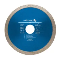 HOEGERT Диск отрезной алмазный, сплошная кромка 115 х 1,4 х 22,2 мм HT6D701