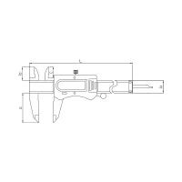 Штангенциркуль цифровой ABS 0.01 мм, 0-150 мм
